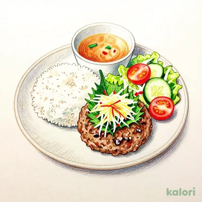 おろしそバーグディッシュランチ（みそ汁付） S
