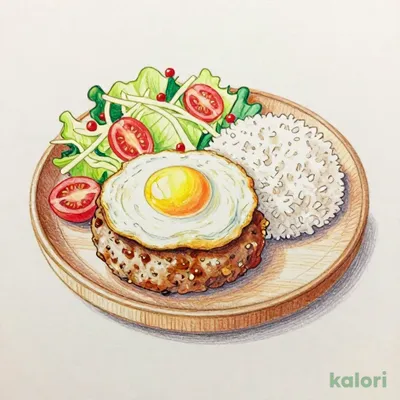 エッグバーグディッシュランチ（みそ汁付） M