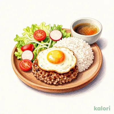 エッグバーグディッシュランチ（みそ汁付） S