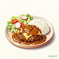 Cheese Curry Hamburg Dish, Large