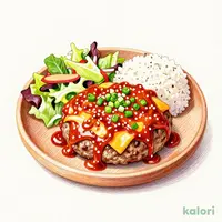 Dak-galbi Style Cheese Hamburg Dish, Large