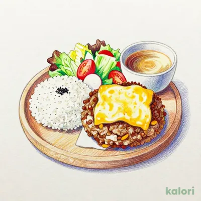 チーズバーグディッシュランチ（みそ汁付） L