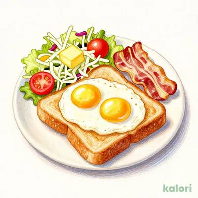 Donkey Special Breakfast with Fried Egg and Plain Toast