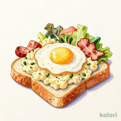 Donkey Special Breakfast (Fried Egg) with Potato Salad Toast