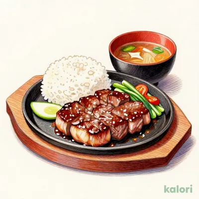 ハンバーグ&コロコロステーキランチ（ライス＋みそ汁付） ハンバーグM