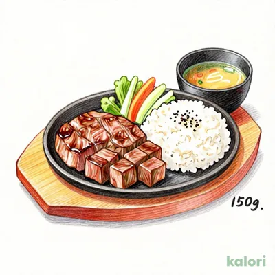 ハンバーグ&コロコロステーキランチ（ライス＋みそ汁付） ハンバーグS