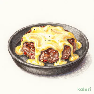Cheese Fondue-Style Salisbury Steak, Medium