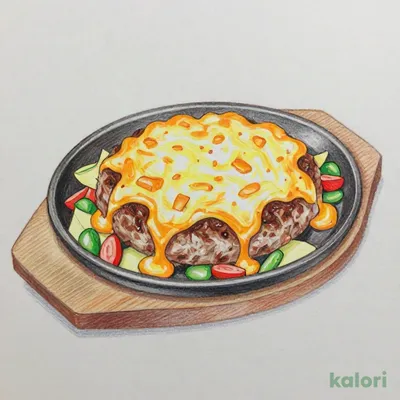 フォンデュ風チーズバーグステーキ L