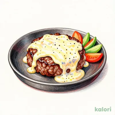 フォンデュ風チーズバーグステーキ S
