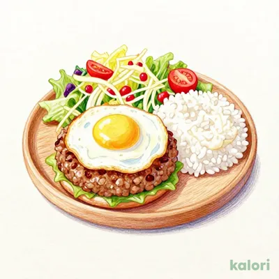 ミニマムエッグバーグディッシュセット（みそ汁orドリンク）