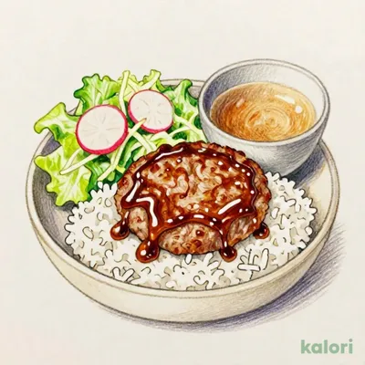 ミニマムレギュラーバーグディッシュセット（みそ汁orドリンク）
