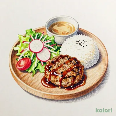 レギュラーバーグディッシュランチ（みそ汁付） M