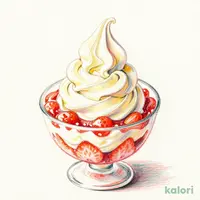 北海道ソフトクリーム（イチゴソース）