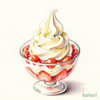 Hokkaido Soft Serve Ice Cream (Strawberry Sauce)