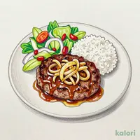 Misuji Steak & Hamburg Steak (Large), Onion Sauce