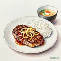 Misuji Steak and Hamburger Steak Lunch (M)