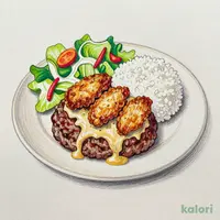 タルタルザンギ&ハンバーグディッシュ ハンバーグL