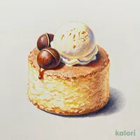 バニラアイスのマロンシフォンプレート 単品