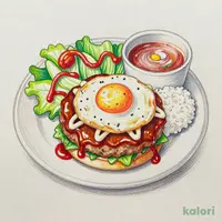 星降る月見てりたまマヨバーグディッシュ(スープセット) L