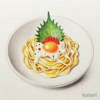 明太子の豆乳カルボナーラパスタ