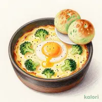 プレミアムセット・とろけるたまごとチーズのカルボナーラ風グラタン
