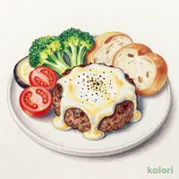 プレミアムセット・チーズフォンデュ風ハンバーグ（ビーフハンバーグ）