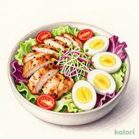 グリルチキンの彩りサラダ