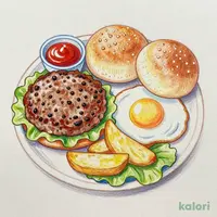 お子様キッチン　ハンバーグ＆目玉焼き