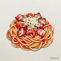 たっぷりにんにくとトマトソースパスタ
