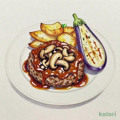 ハンバーグステーキ　きのこ入りデミグラスソース