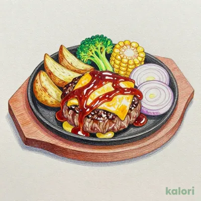 ビーフハンバーグ　デミ & チーズ