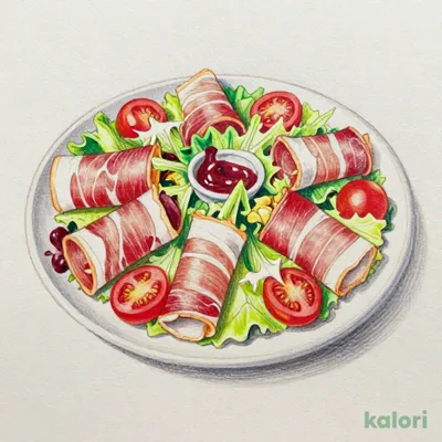 プレミアムセット・生ハムの彩り野菜サラダ