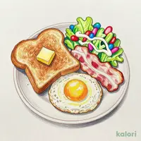 モーニング・ベーコンエッグ＆トースト
