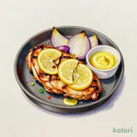 レモンチキンステーキ　レモンマスタードソース