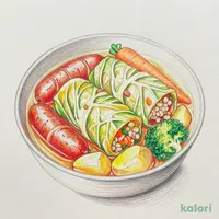 ロールキャベツとソーセージのポトフ