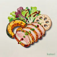合鴨とグリル野菜のサラダ仕立て バルサミコソース