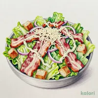 夜バケセット・ベーコンのシーザーサラダ