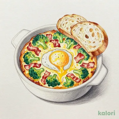 夜ＢＱ・とろけるたまごとチーズのカルボナーラ風グラタン