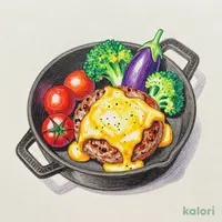 夜ＢＱ・チーズフォンデュ風ハンバーグ