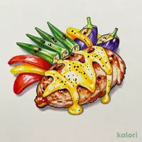 若鶏とグリル野菜マスタード風味ソース