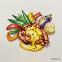 若鶏のグリル野菜 マスタード風味ソース