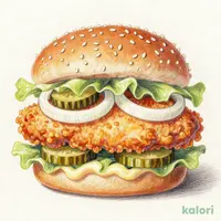 チキンピックルボールバーガー