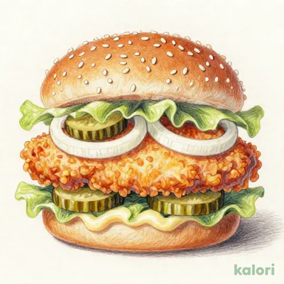 チキンピックルボールバーガー