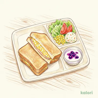 Toast Sandwich Morning Ham and Egg
