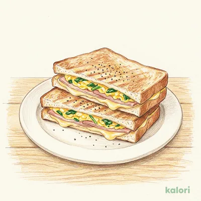 とろけるチーズのハム＆たまごサンド