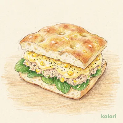 Tokachi Corn Cream & Tuna Focaccia