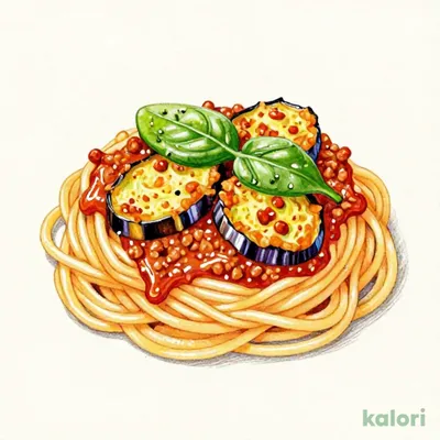 Fried Eggplant and Spinach Bolognese