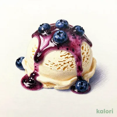 Capricciosa Ice Cream with Hot Blueberry Sauce