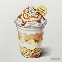 りんごと塩キャラメルのカップデザート