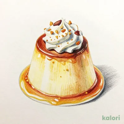 88% Reduced Sugar Pudding with Caramel Nut Cream
